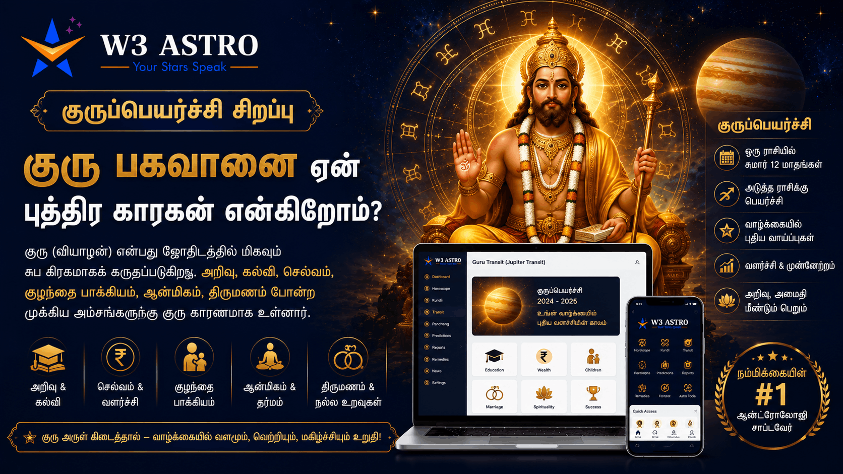 குருப்பெயர்ச்சி சிறப்பு: குரு பகவானை ஏன் புத்திர காரகன் என்கிறோம்?